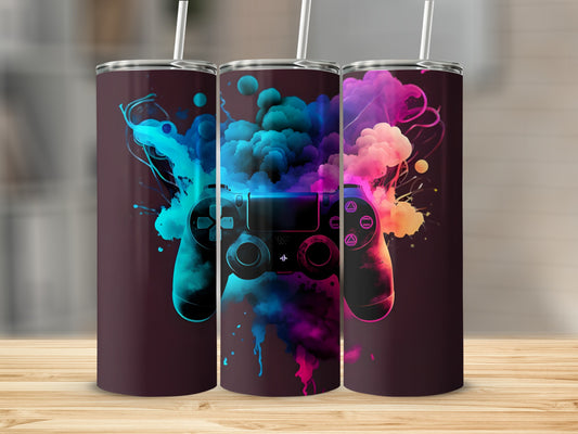 Colorful Gaming Controller Themed Tumbler Drinkware