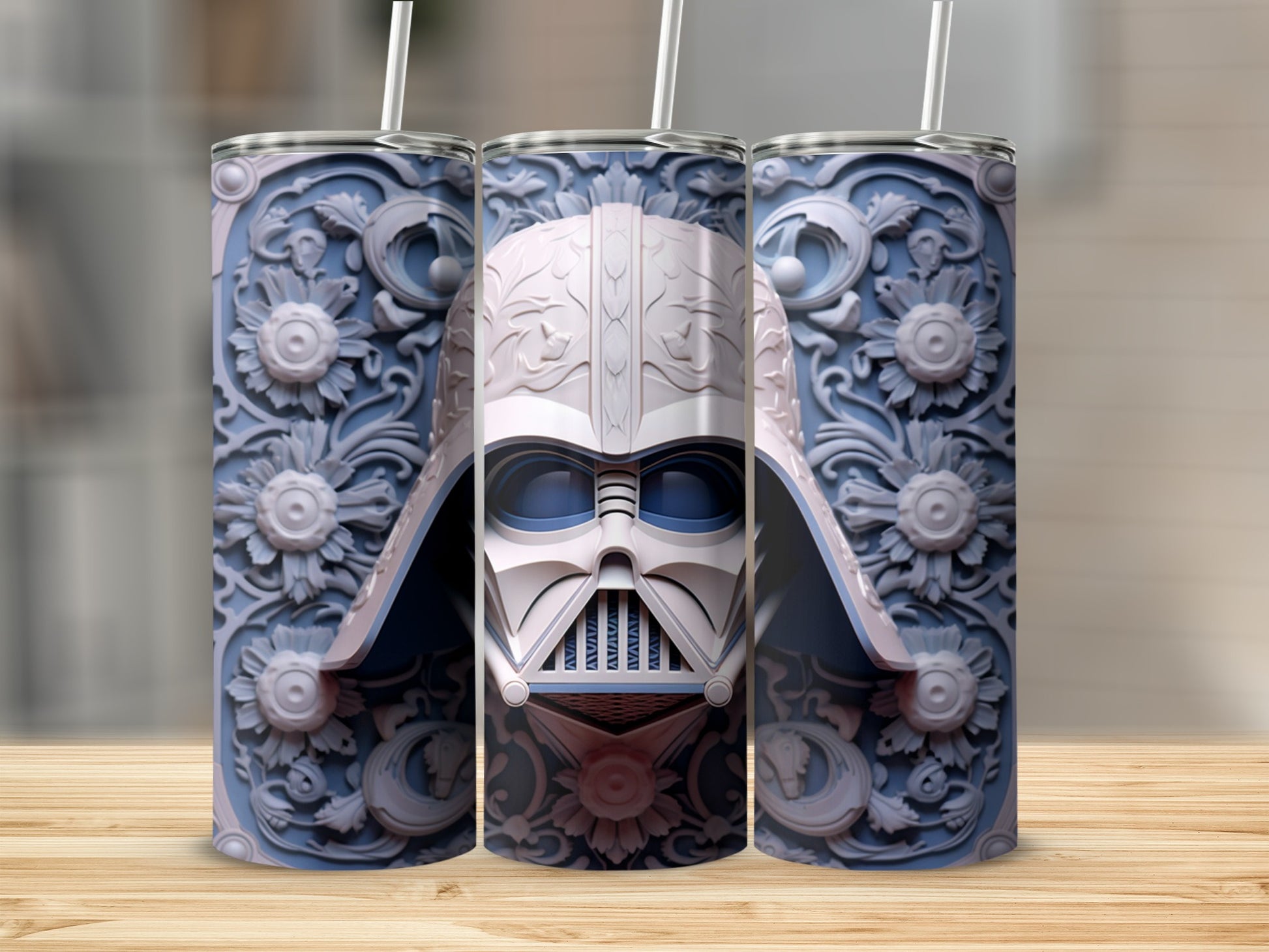 Ornate Darth Vader 3D Print Tumbler Cup