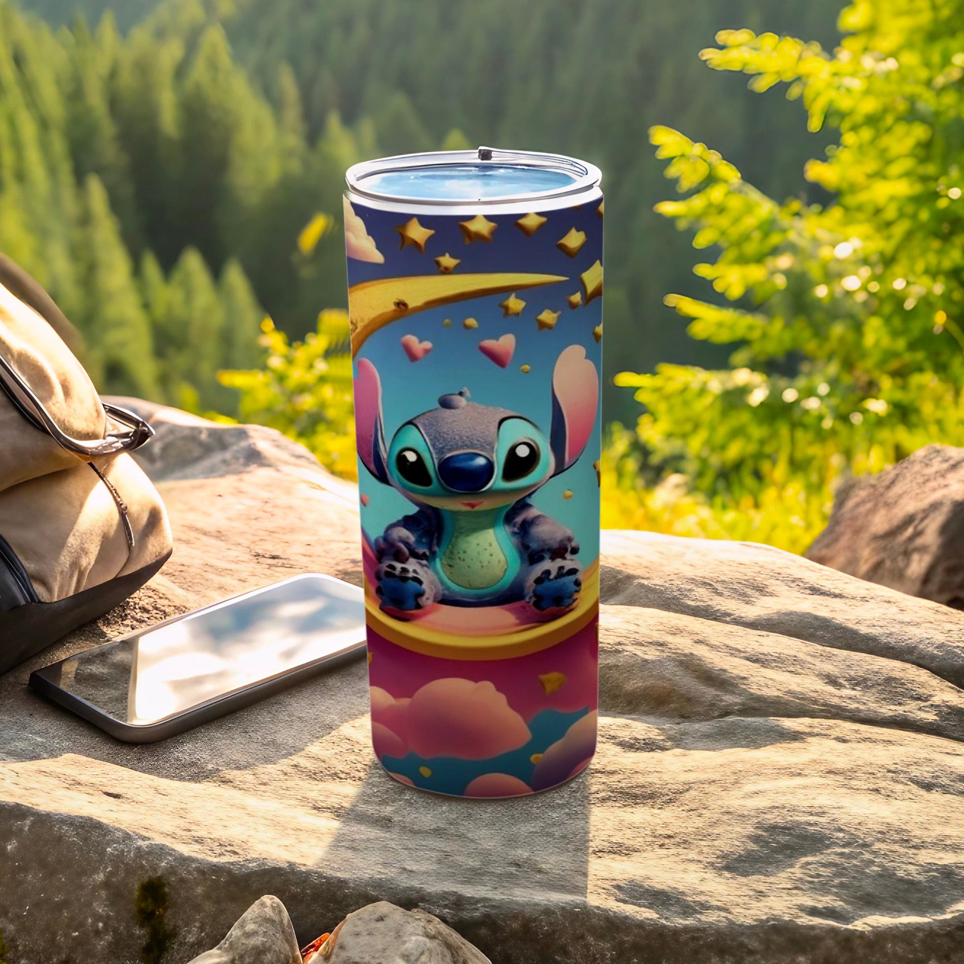 Cute Cartoon Alien Character Tumbler Travel Mug Cup
