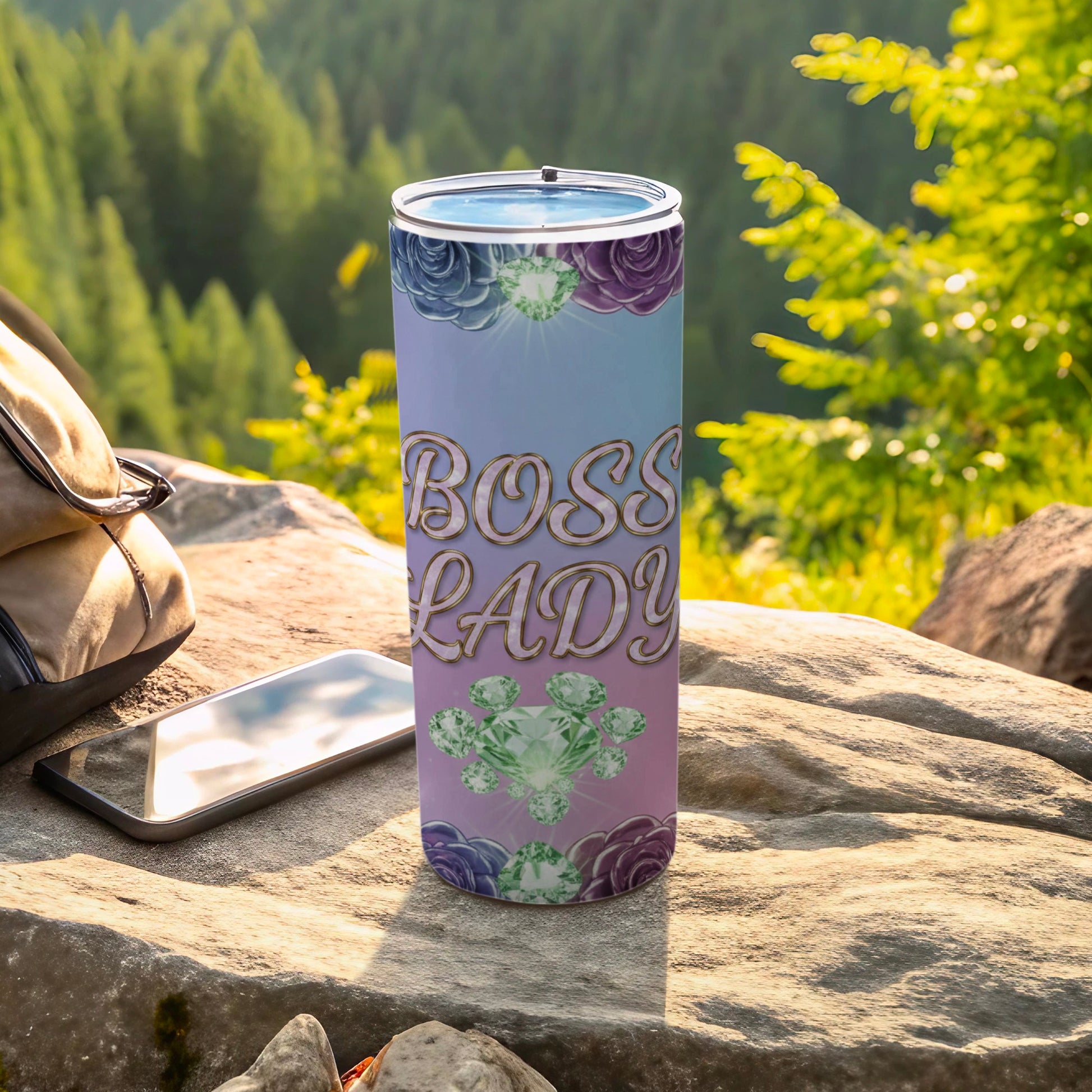 Colorful Boss Lady Design Insulated Tumbler Cup