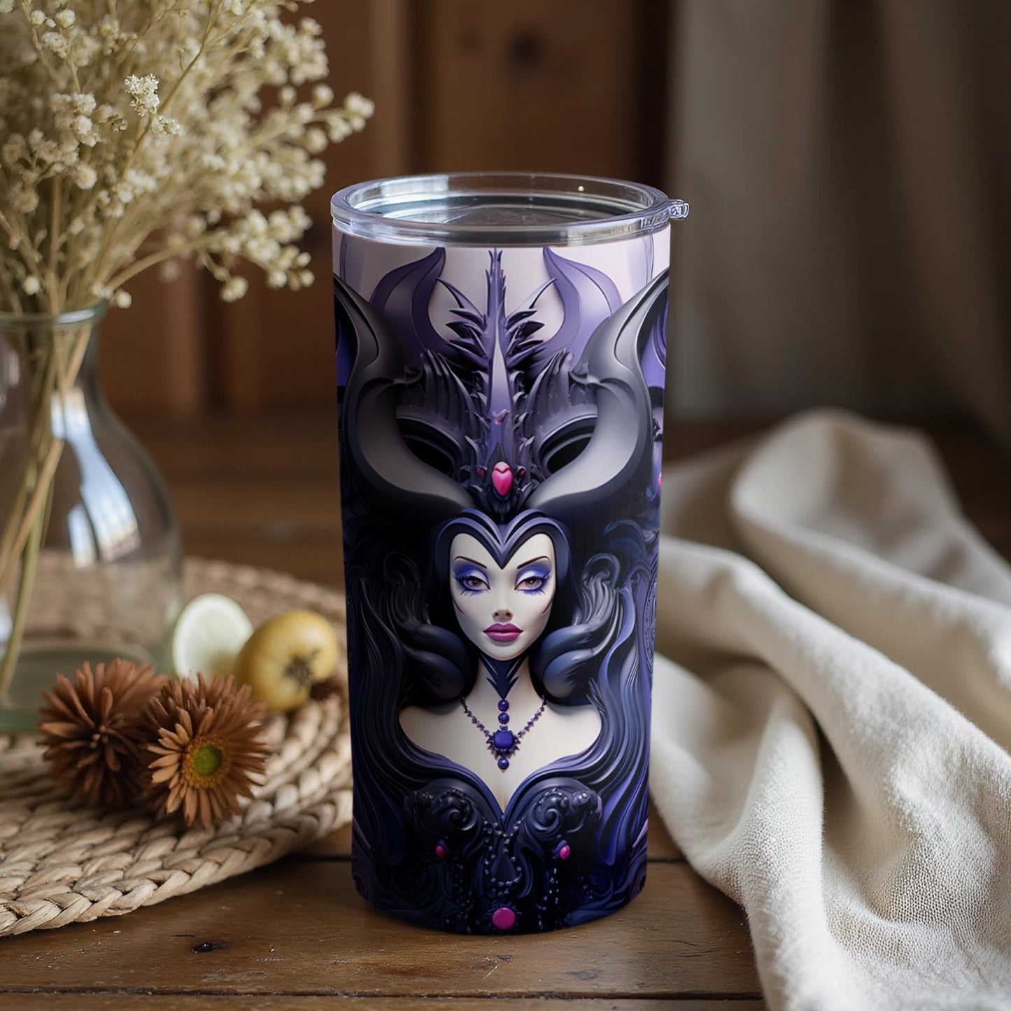 Gothic Dark Queen Fantasy Design Tumbler