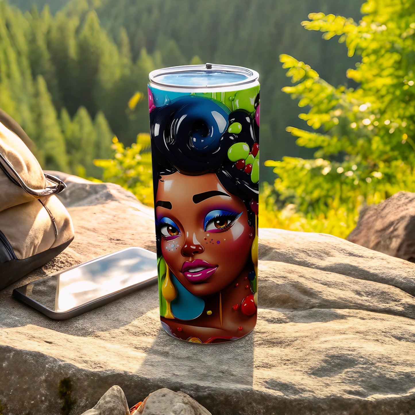 Colorful Outdoor African American Art Design Tumbler