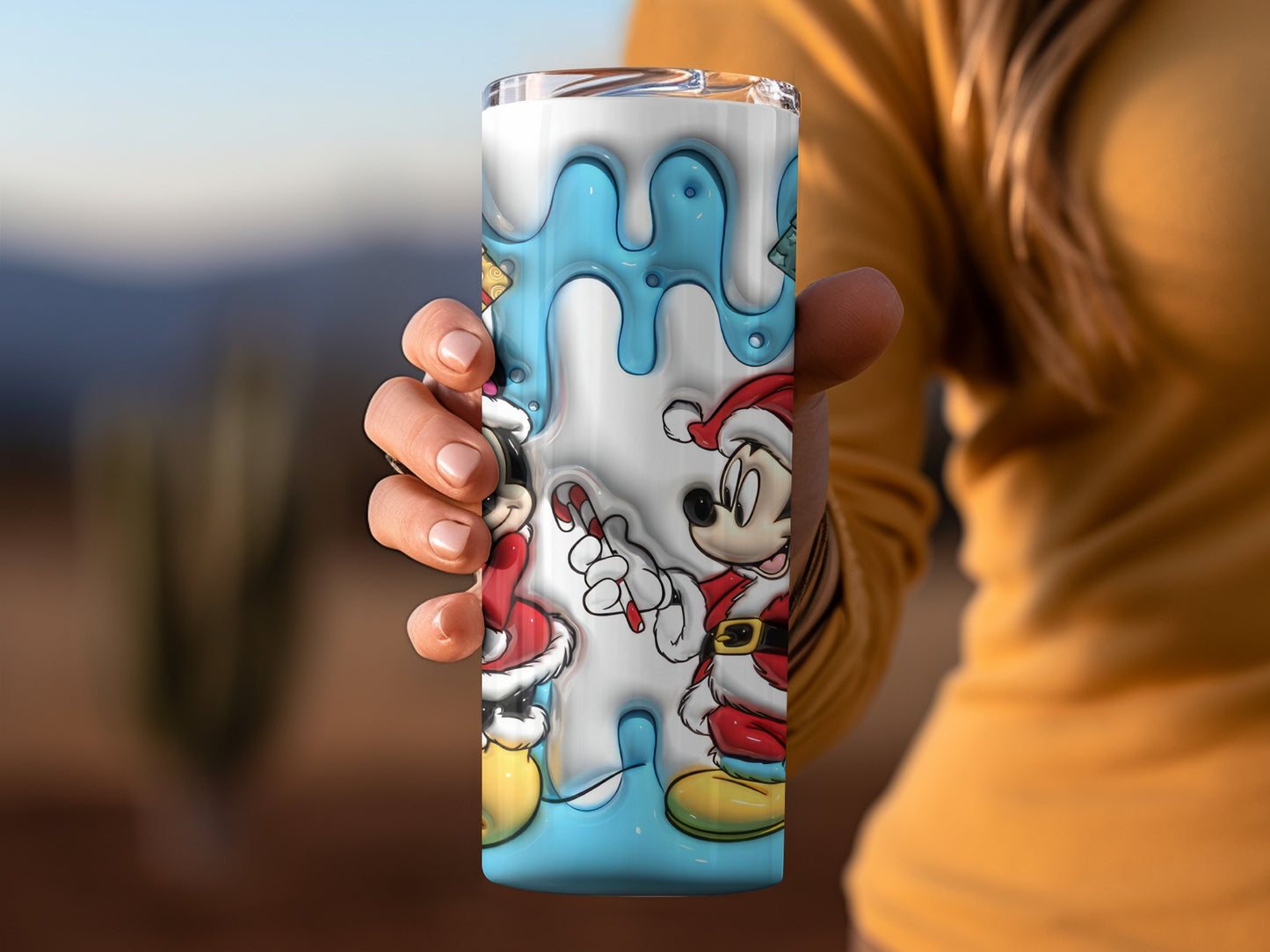 Festive Mickey Mouse Themed Holiday Tumbler Product