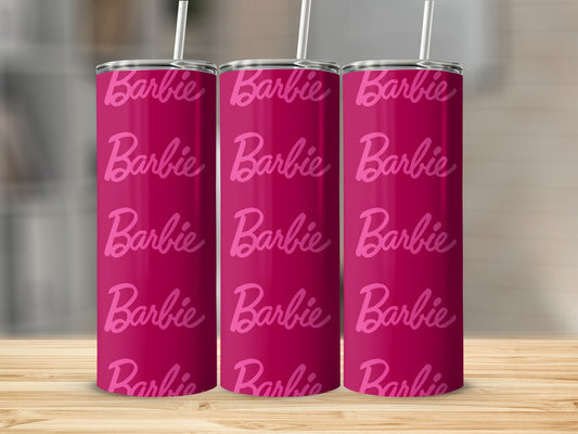 Barbie Themed Pattern Design for Unique Drinkware Tumblers