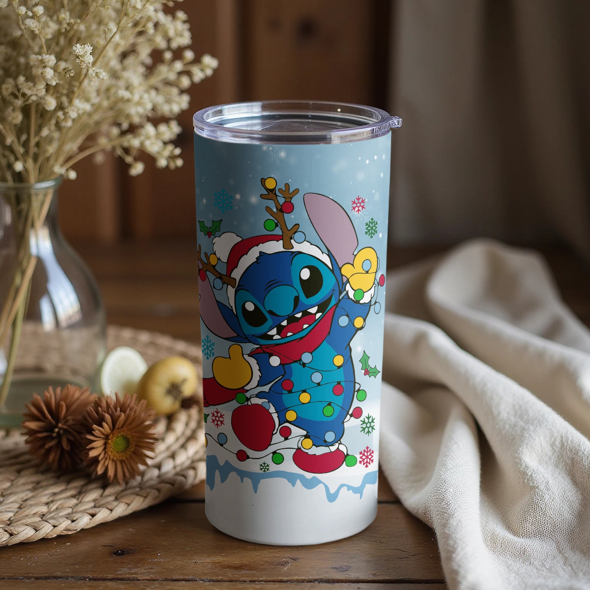 Festive Stitch Christmas Tumbler for Holiday Season Fun
