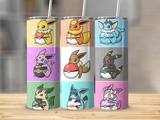 Cute Eevee Evolutions Themed Tumblers 12 Designs