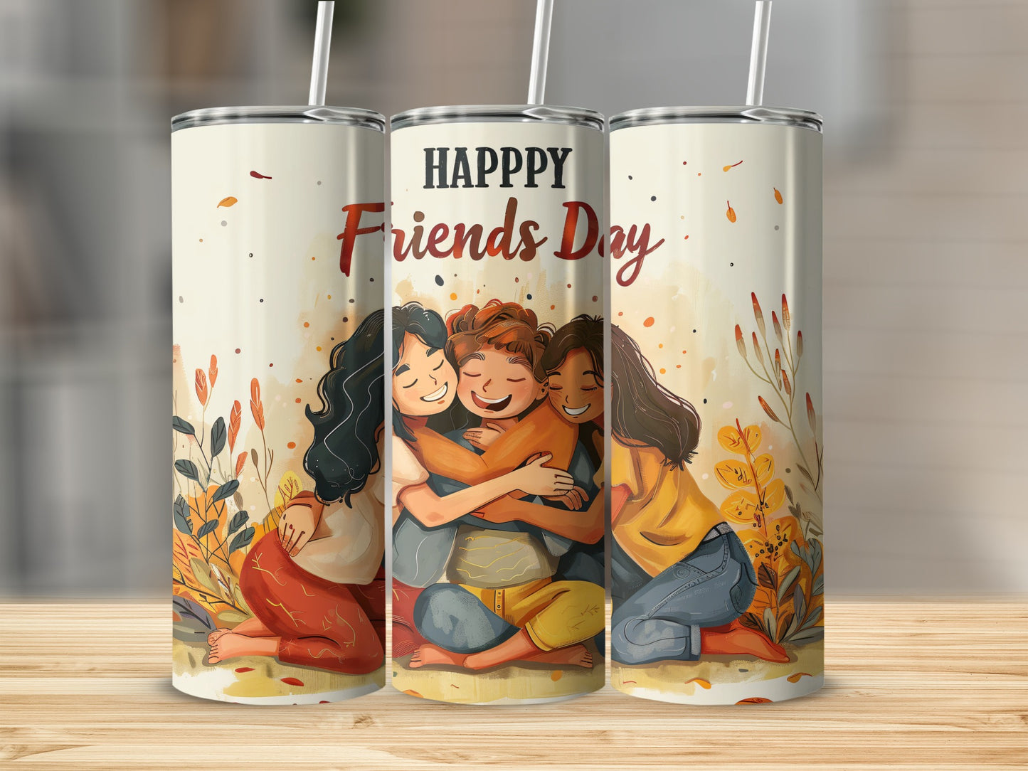 Happy Friends Day Celebration Design Tumbler