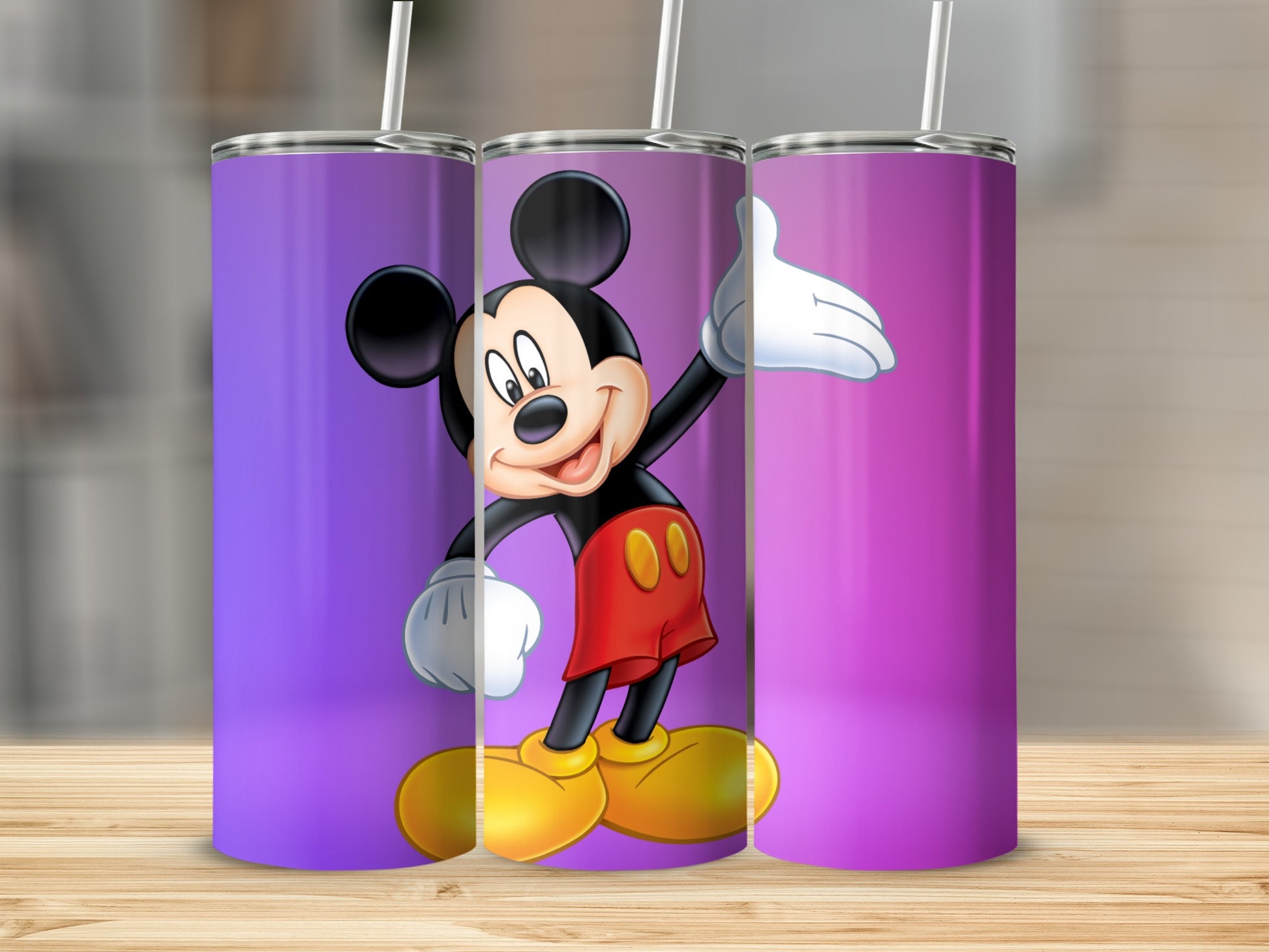Mickey Mouse Purple Tumblers 3 Piece Set