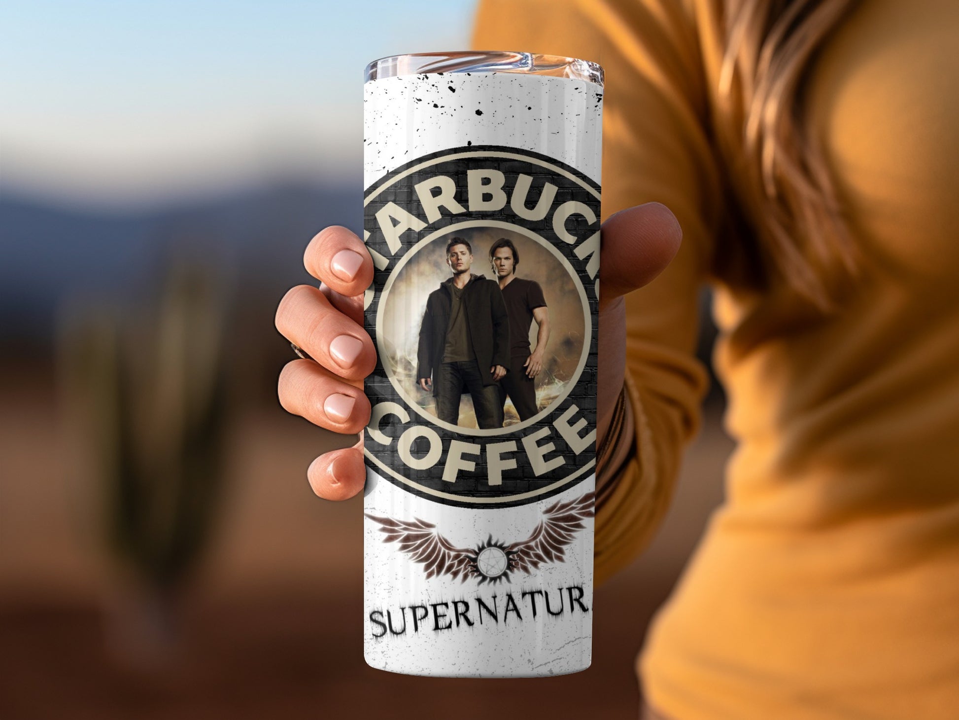 Supernatur Coffee Design Tumbler Cup for Fans