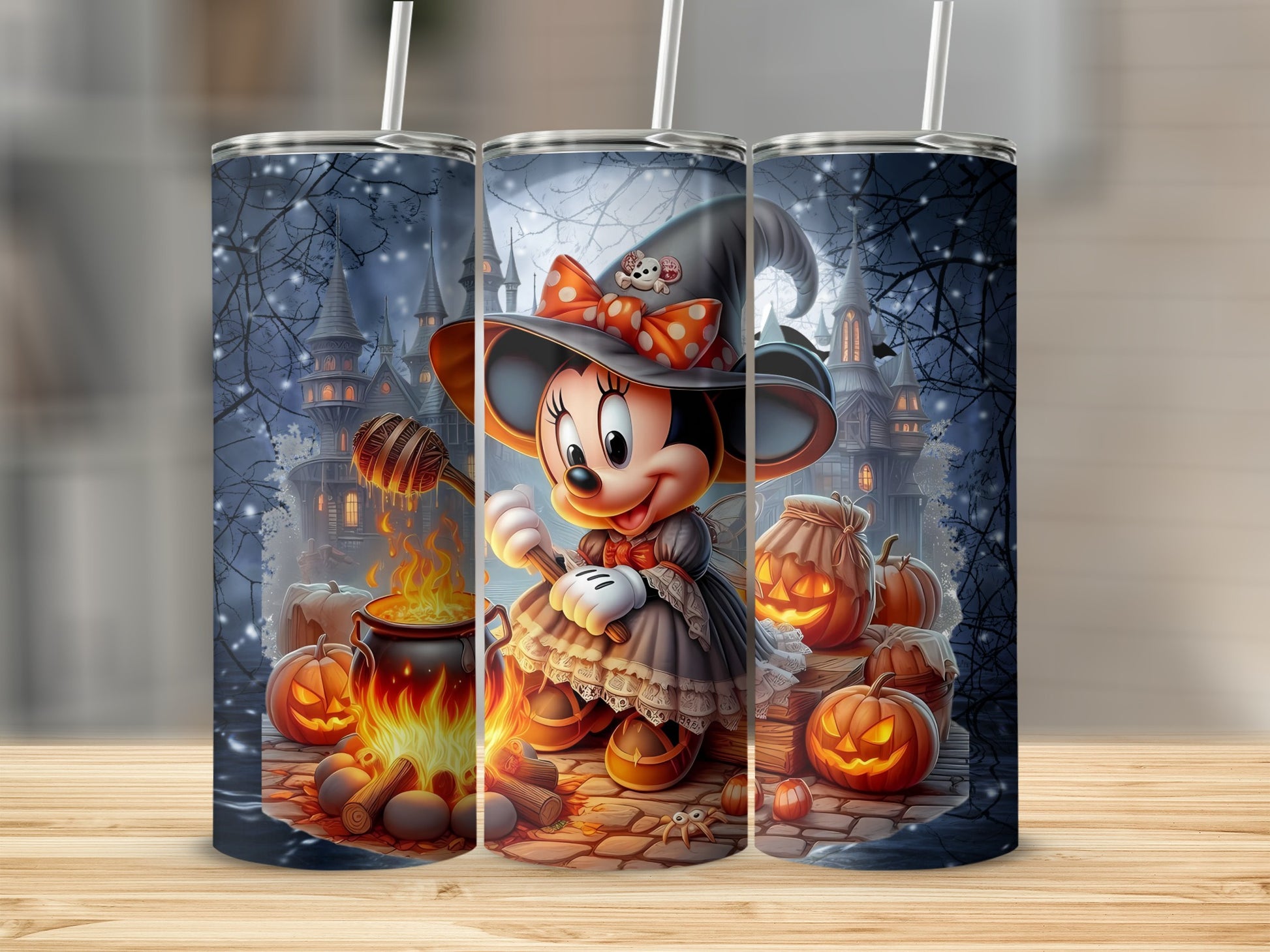 Halloween Witch with Pumpkins Tumbler Cup product