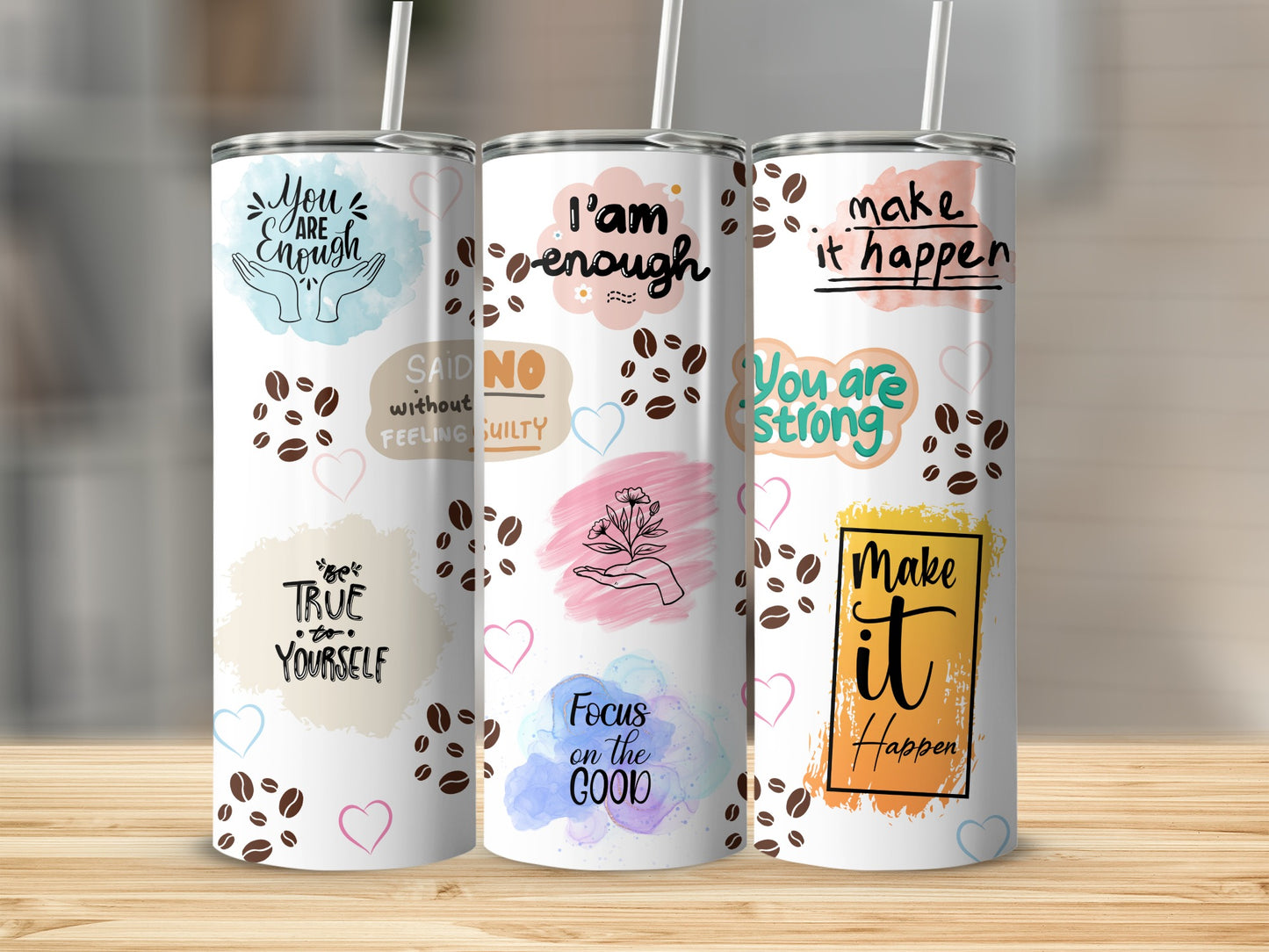 Inspirational Quote Designs Stainless Steel Tumbler