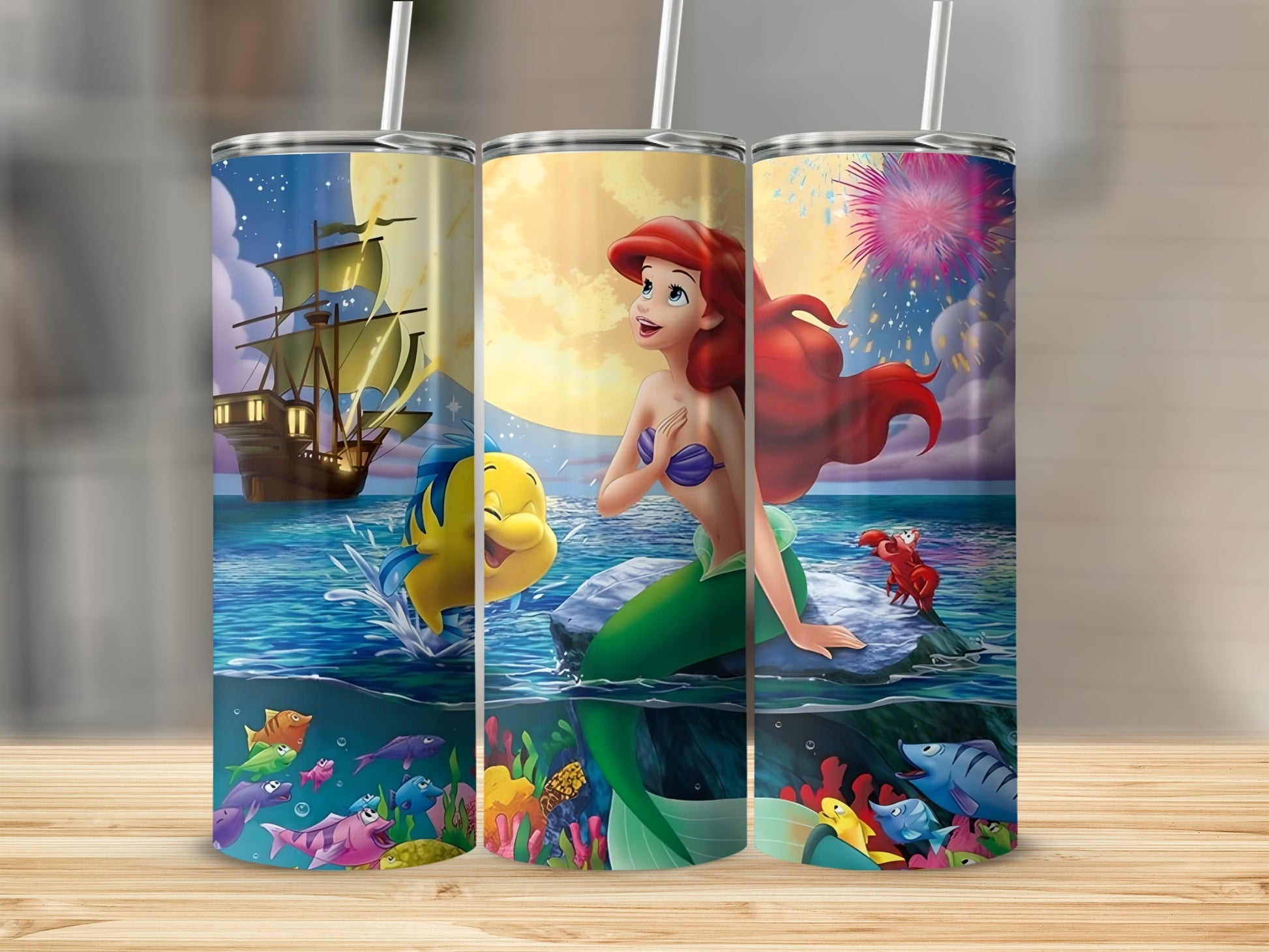 Underwater Adventure Mermaid Themed Tumbler Cup