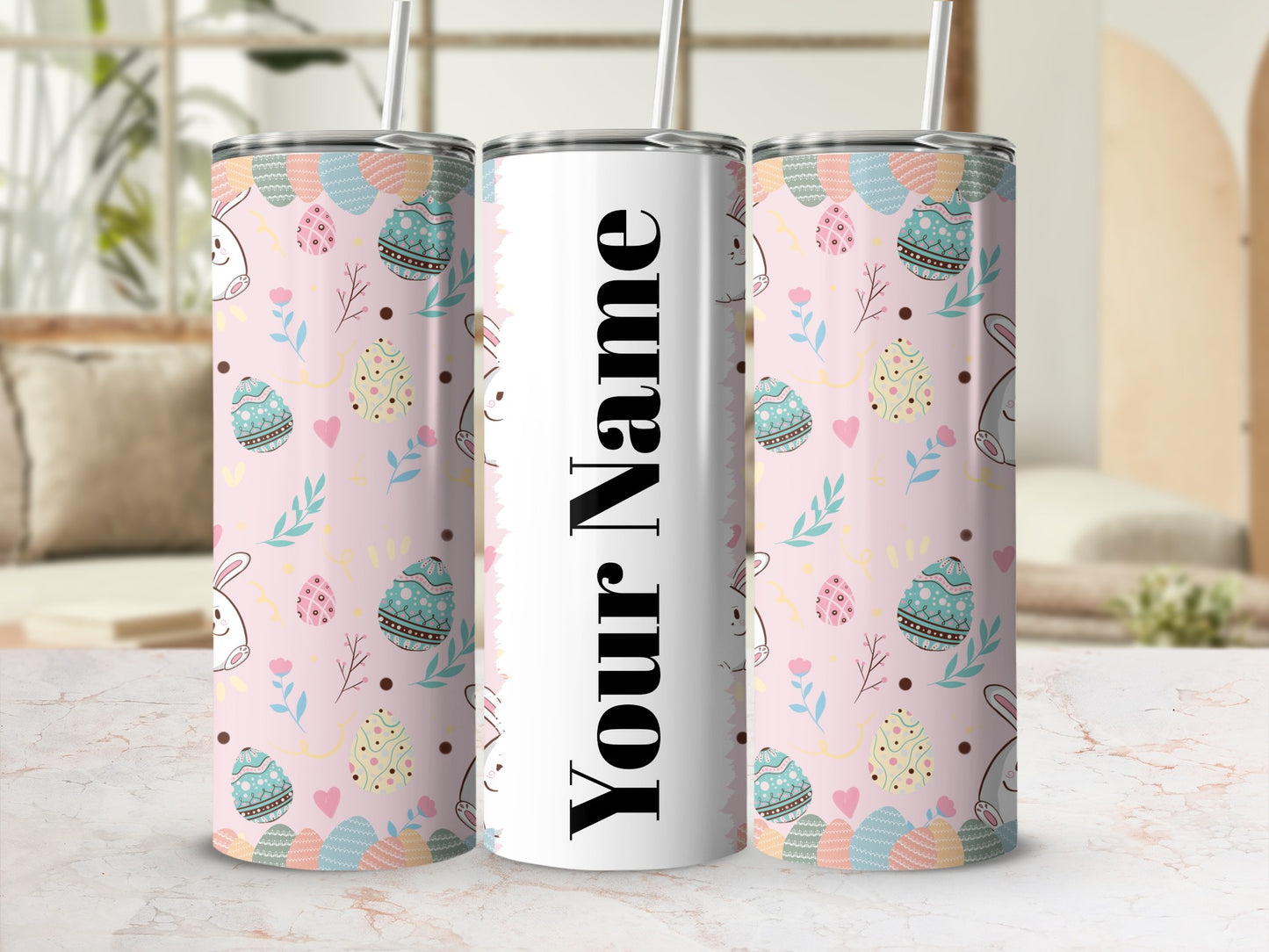 Personalized Easter Theme Tumbler Your Name Design
