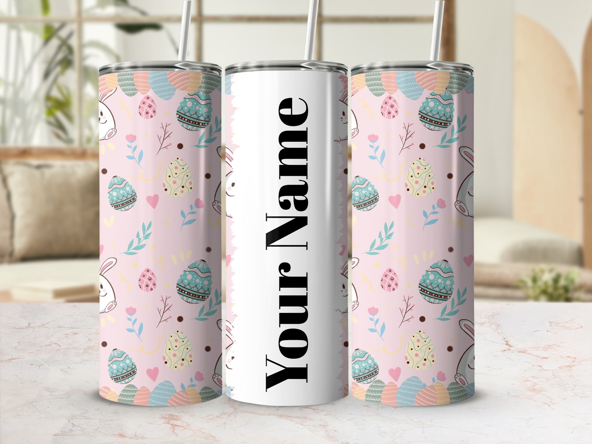 Personalized Easter Theme Tumbler Your Name Design