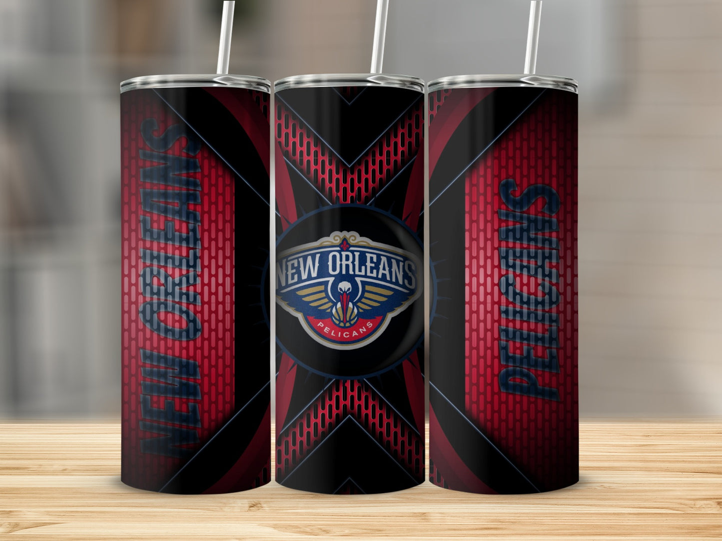 New Orleans Pelicans Team Logo Themed Design Tumblers