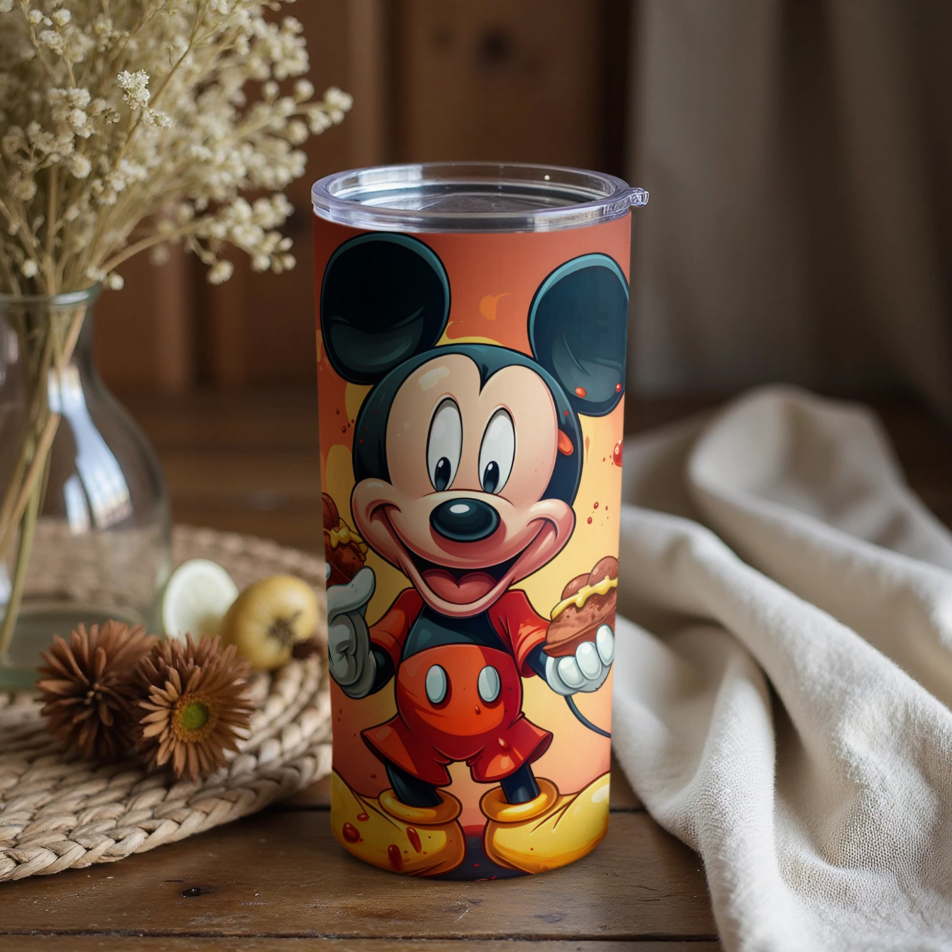 Cartoon Character Holding Hotdogs Tumbler Product