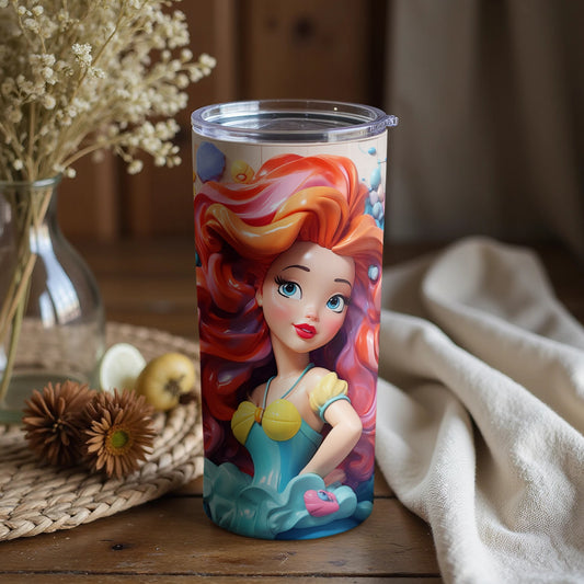 Colorful Insulated Tumbler with Cartoon Character Design