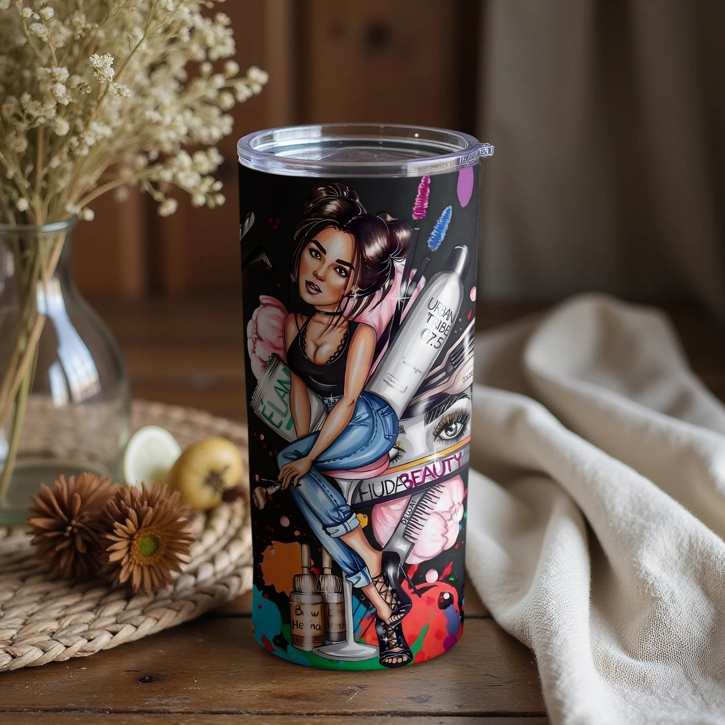 Stylish Artistic Design Insulated Tumbler for Beverages
