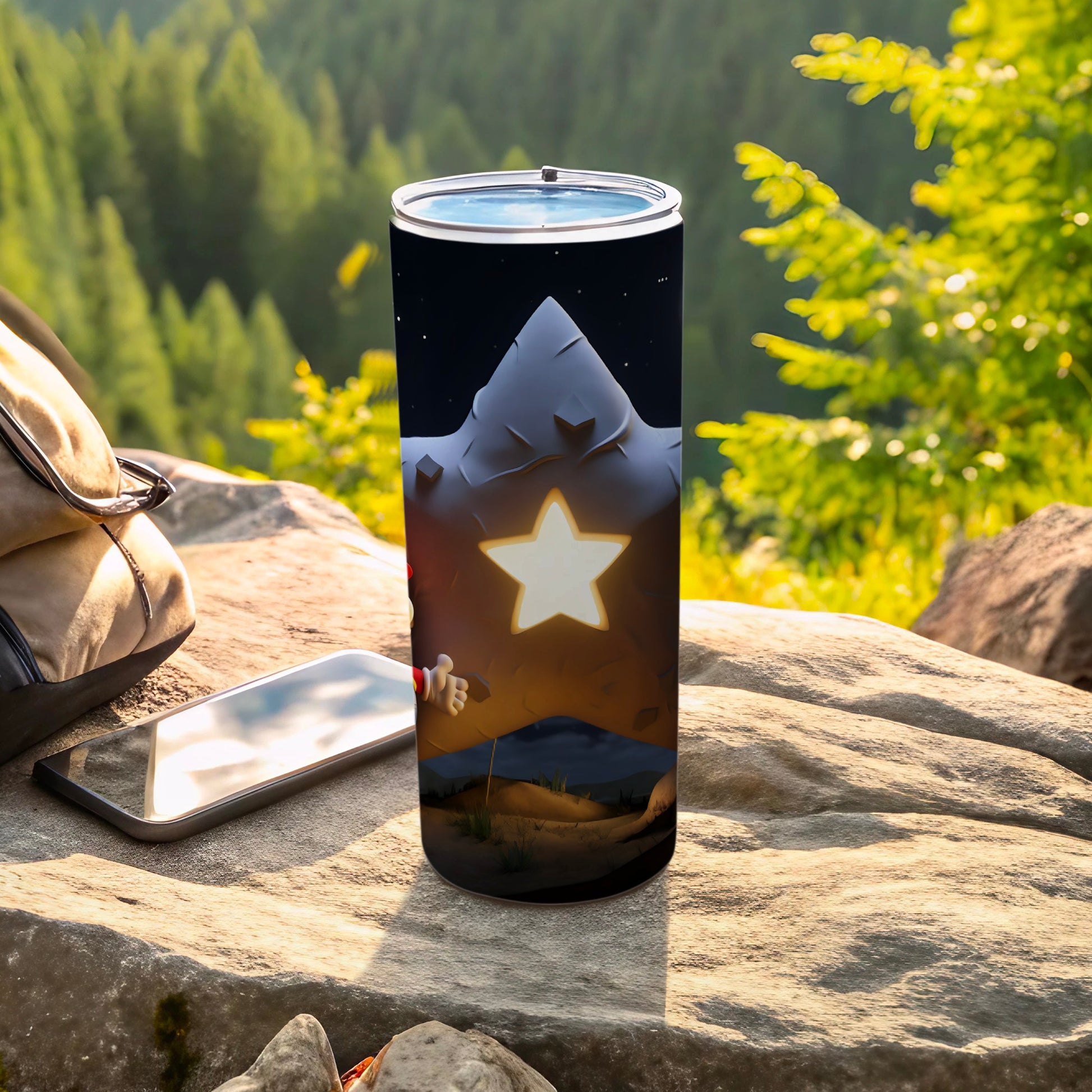 Night Sky Star Mountain Insulated Tumbler Cup