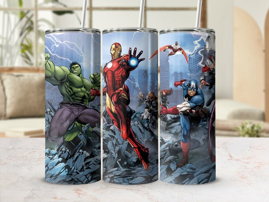 Marvel Avengers Characters Stainless Steel Tumbler