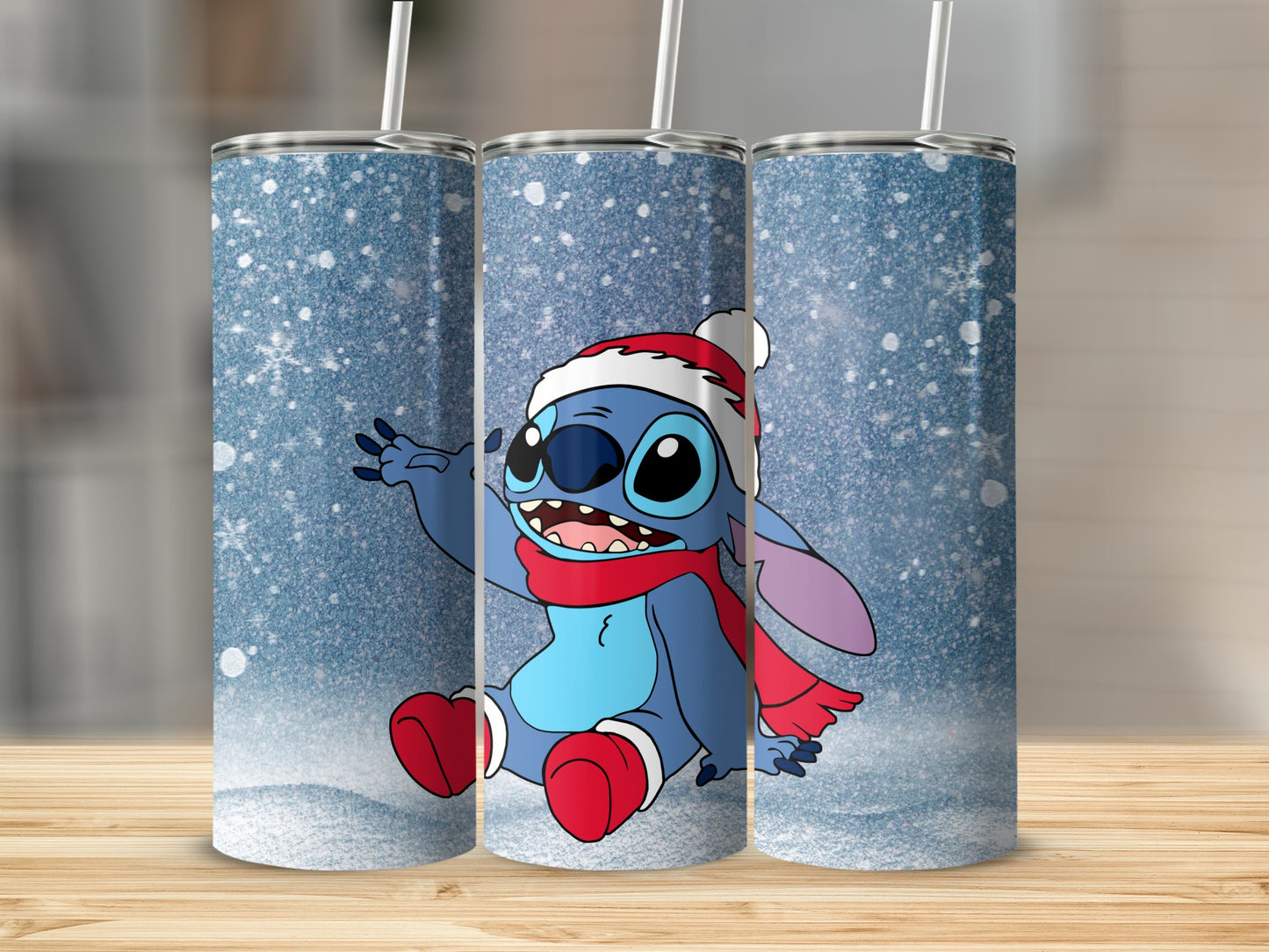 Festive Stitch Tumbler Cute Christmas Holiday Decor