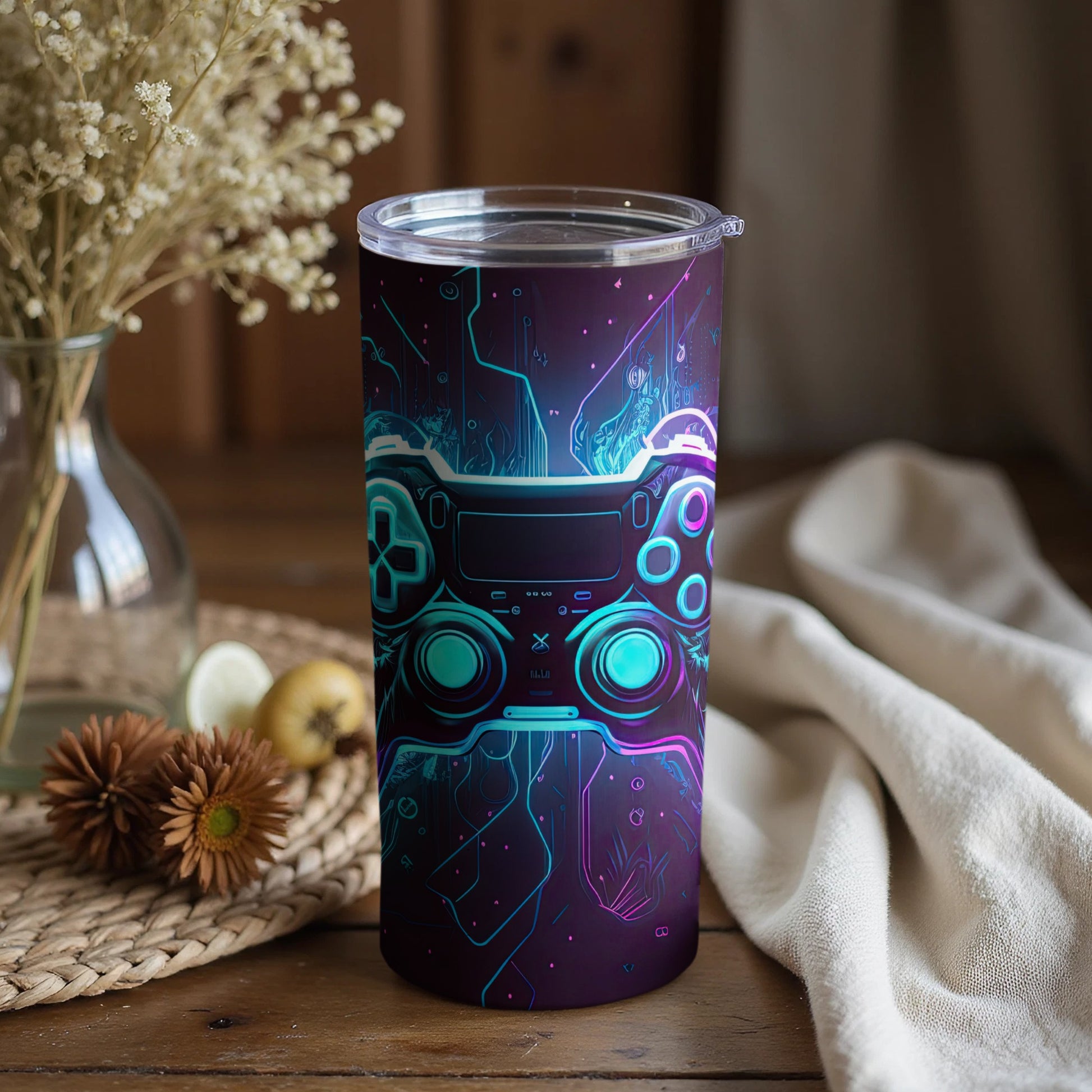 Futuristic Video Game Controller Insulated Tumbler