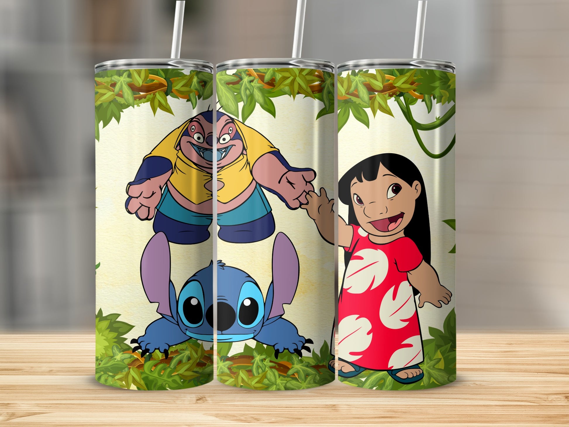 Colorful Cartoon Characters Printed Tumbler Cups