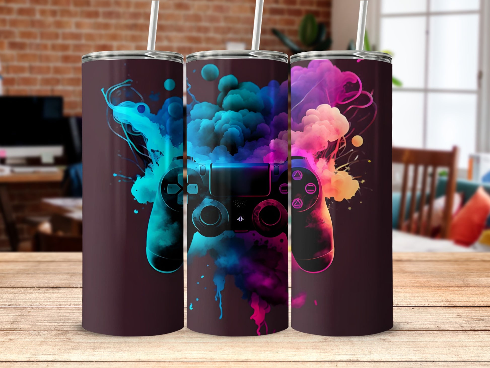 Gaming Console Art Splatter Design Tumbler product