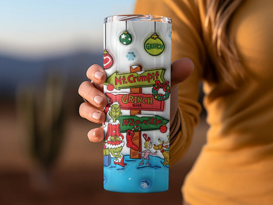 Mt Crumpit Grinch Road Who-ville Design Tumbler