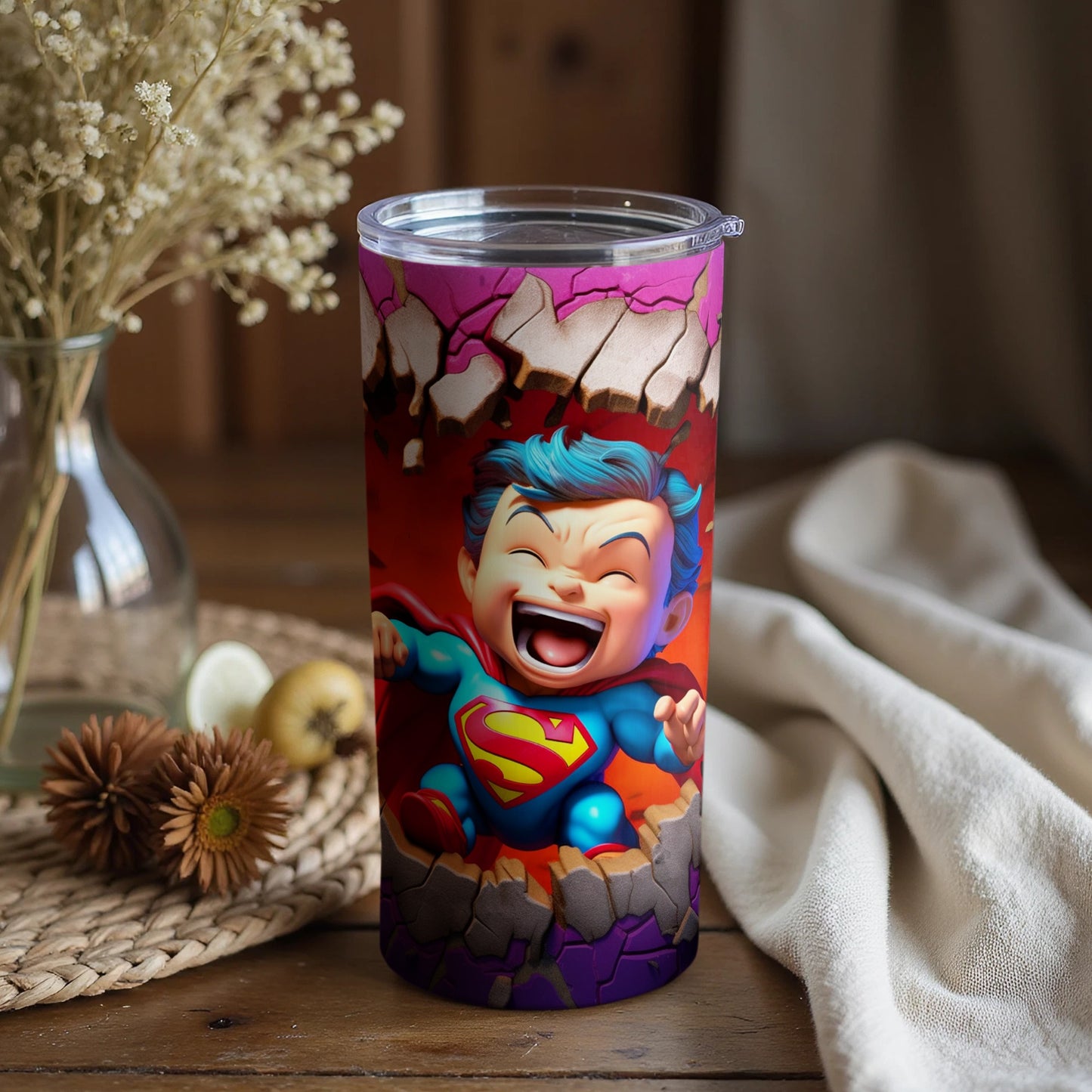 Superman Theme Kid's Tumbler for Drinks