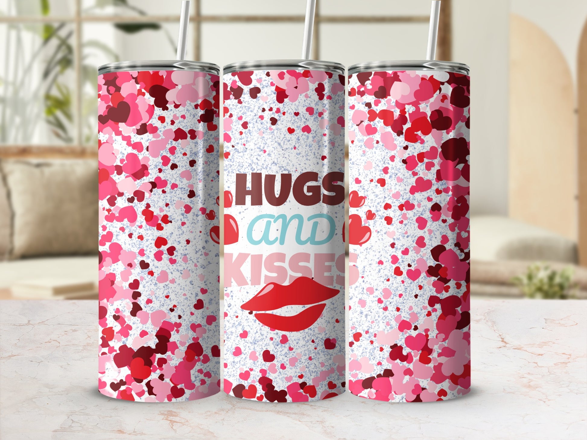 Hugs and Kisses Design Insulated Drinkware for Sale