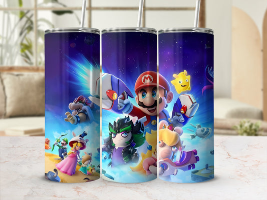 Colorful Super Mario Galaxy Characters Tumbler
