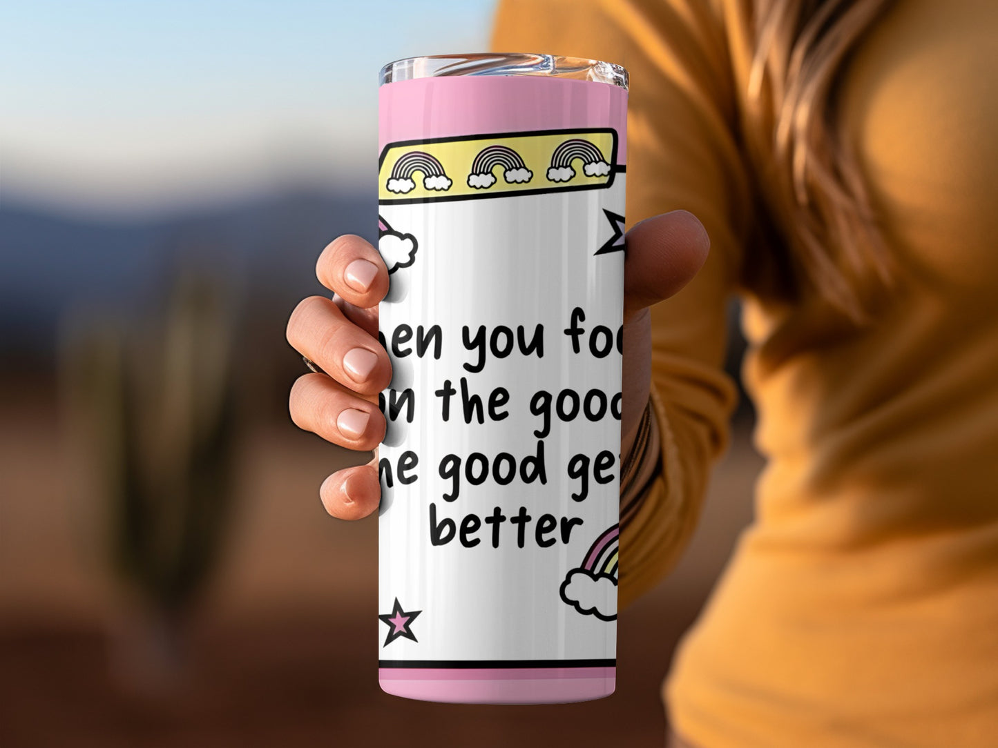 Focus on the Good Quote Design Insulated Tumbler Cup