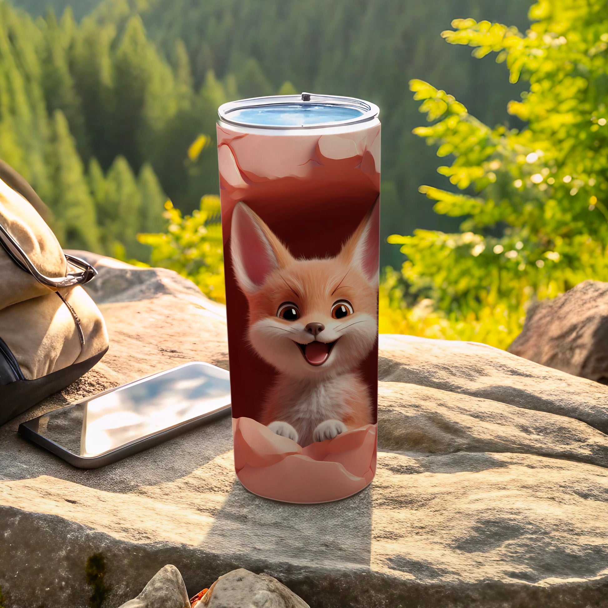 Adorable Fox Design Tumbler for Outdoor Enthusiasts