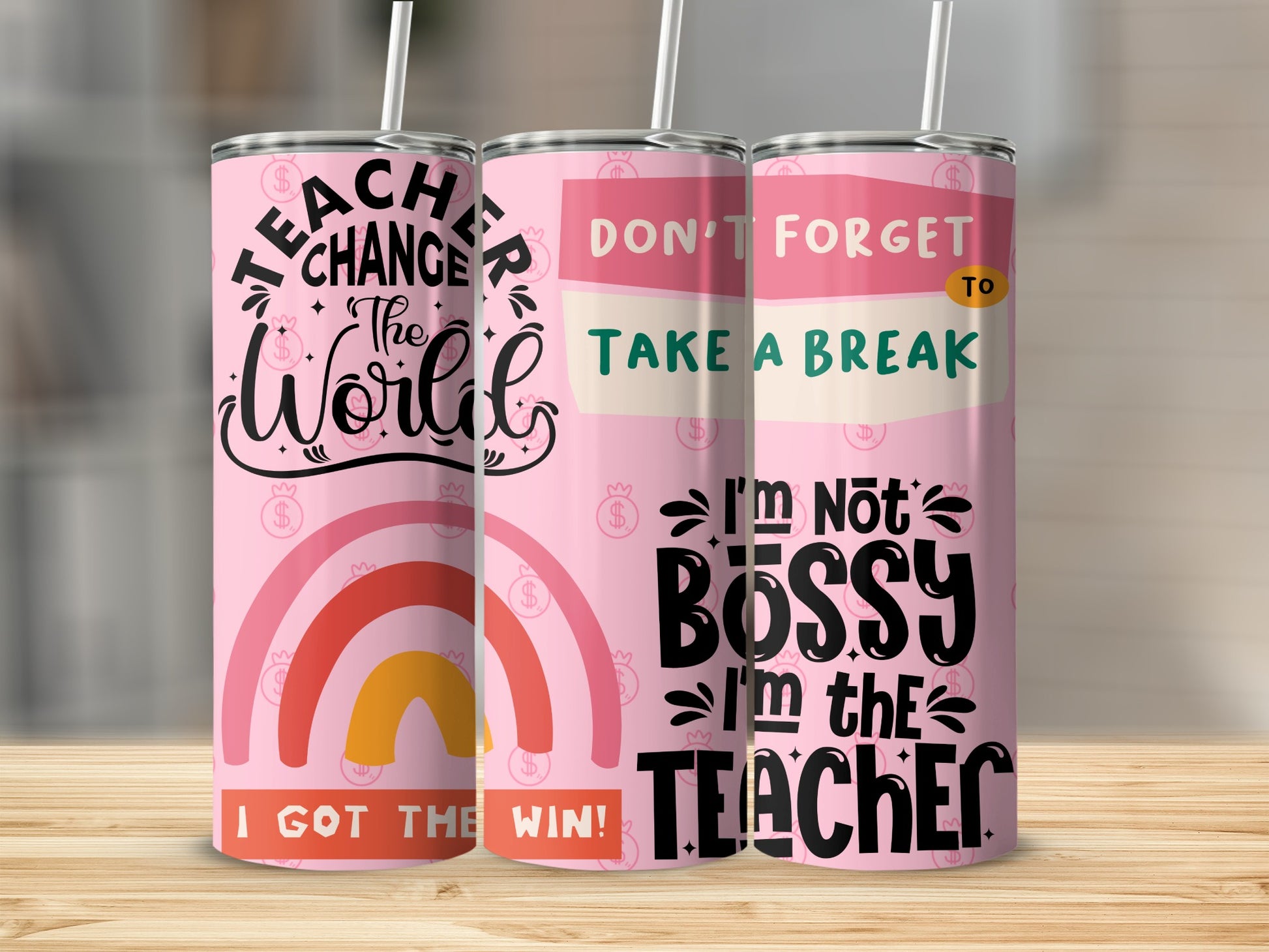 Teacher Change the World Motivational Tumbler