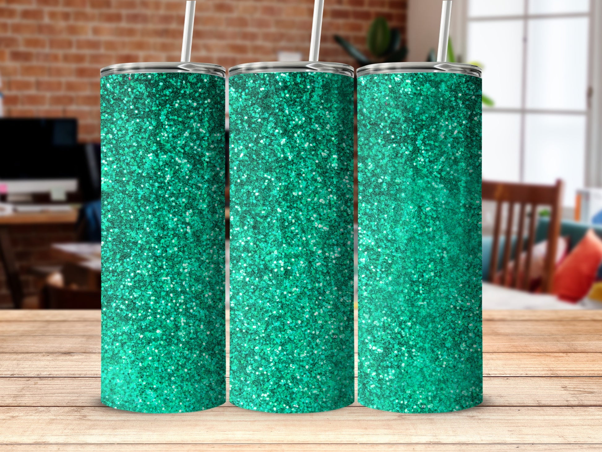 Sparkling Green Glitter Tumbler for Stylish Sipping