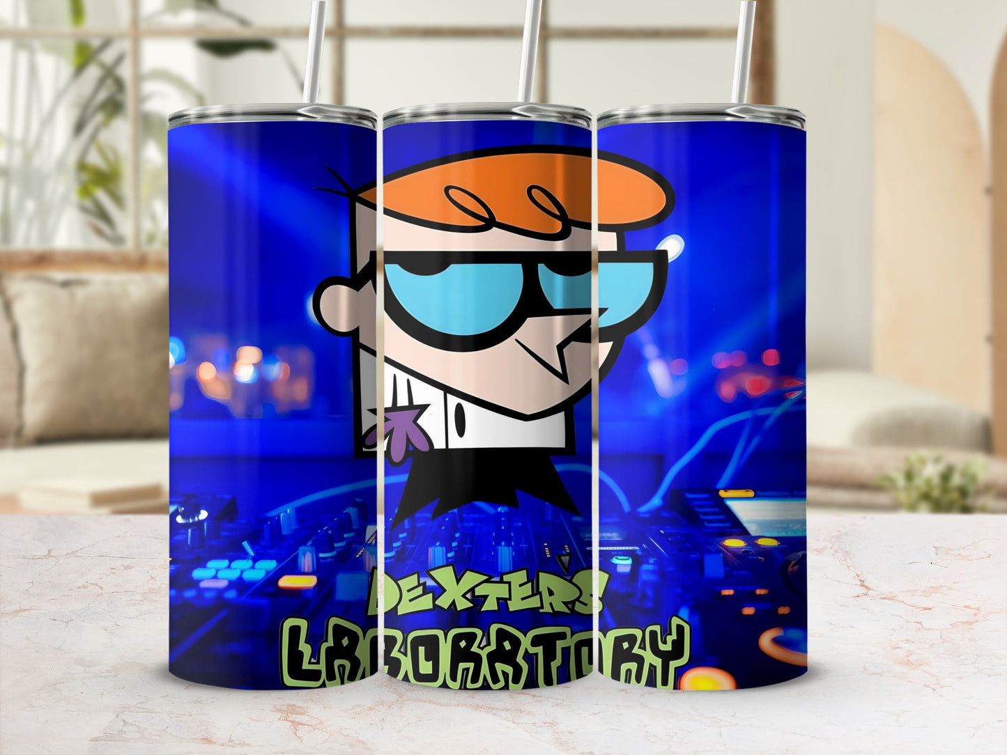Dexter's Laboratory DJ Themed Tumbler