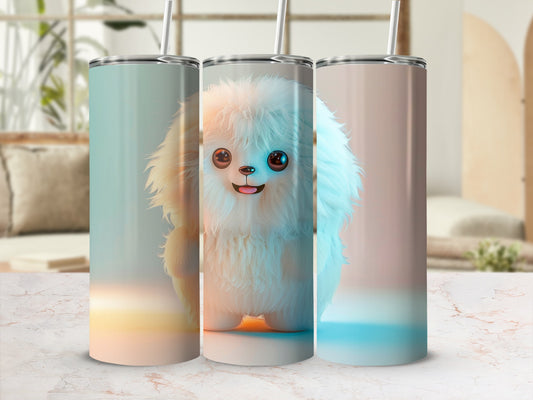 Fluffy Happy Creature Gradient Tumbler Design product type
Fluffy creature, Cute animal, Happy creature, Adorable pet, Fantasy creature, Whimsical character, Cartoon character, Kawaii design, Sweet animal, Smiling creature, Tumbler, Insulated tumbler, Drinkware, Beverage holder, Travel mug, Cup with straw, Unique tumbler, Gradient colors, Soft aesthetic, Pastel design