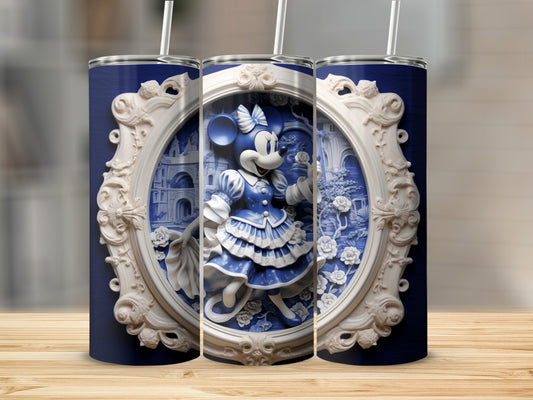 Charming Blue Minnie Mouse Design Tumbler for All Ages