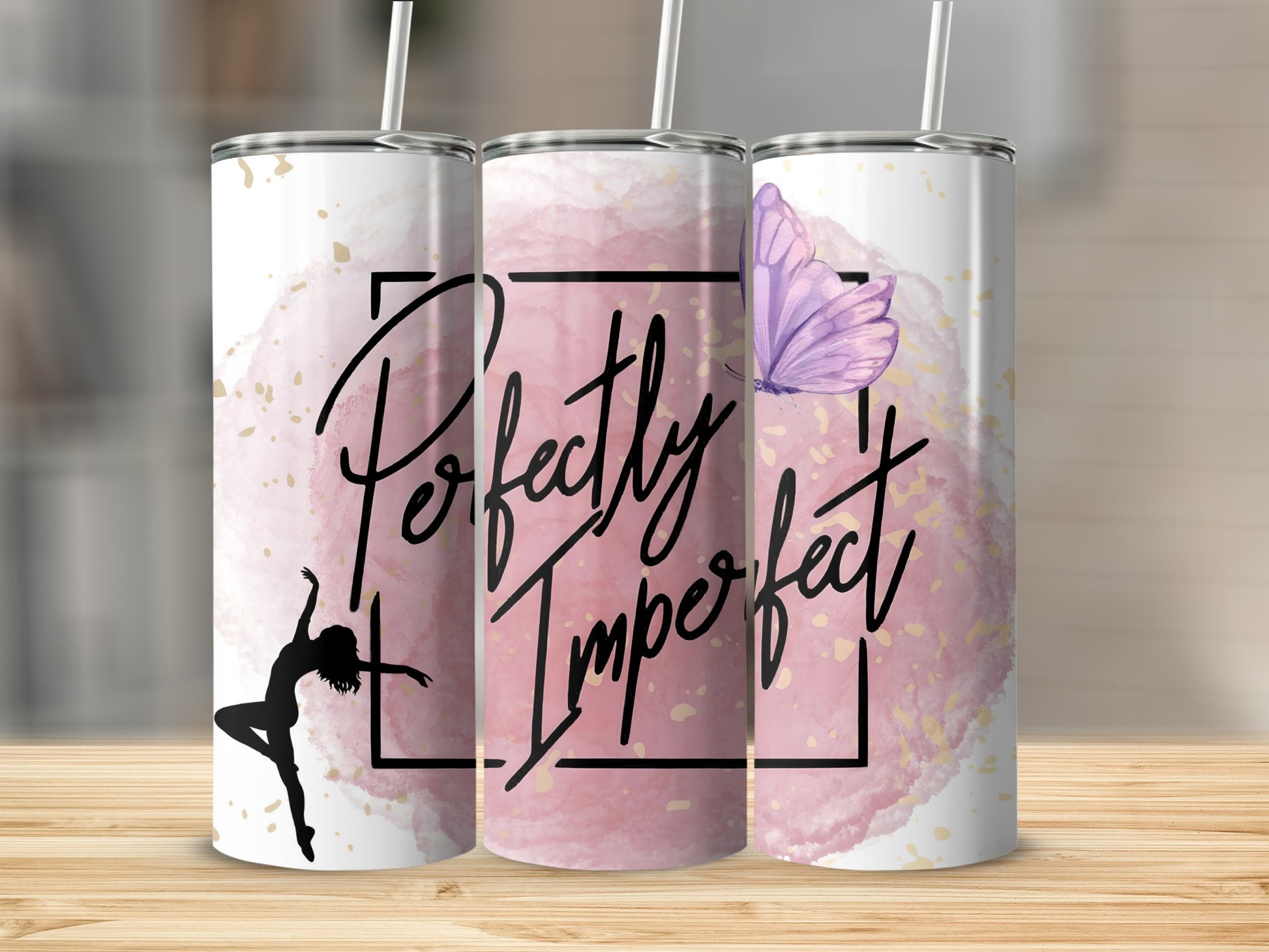 Perfectly Imperfect Ballet Dancer Butterfly Tumbler