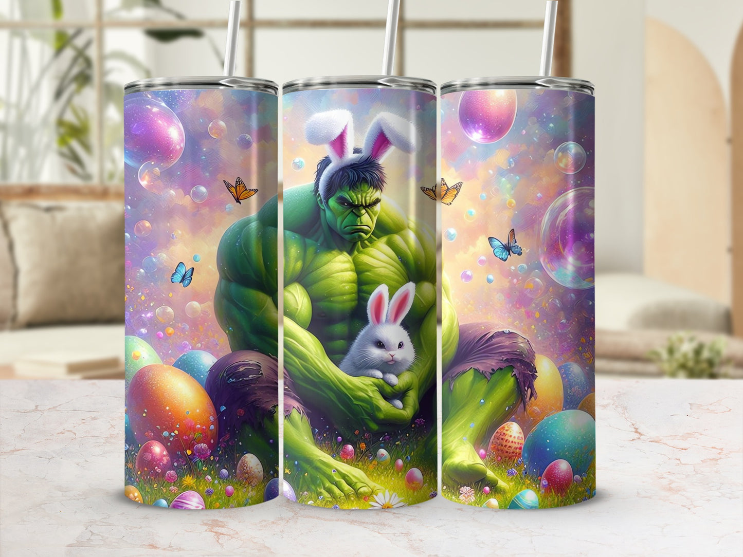 Hulk Bunny Ears Easter Eggs Butterflies Bubbles product type