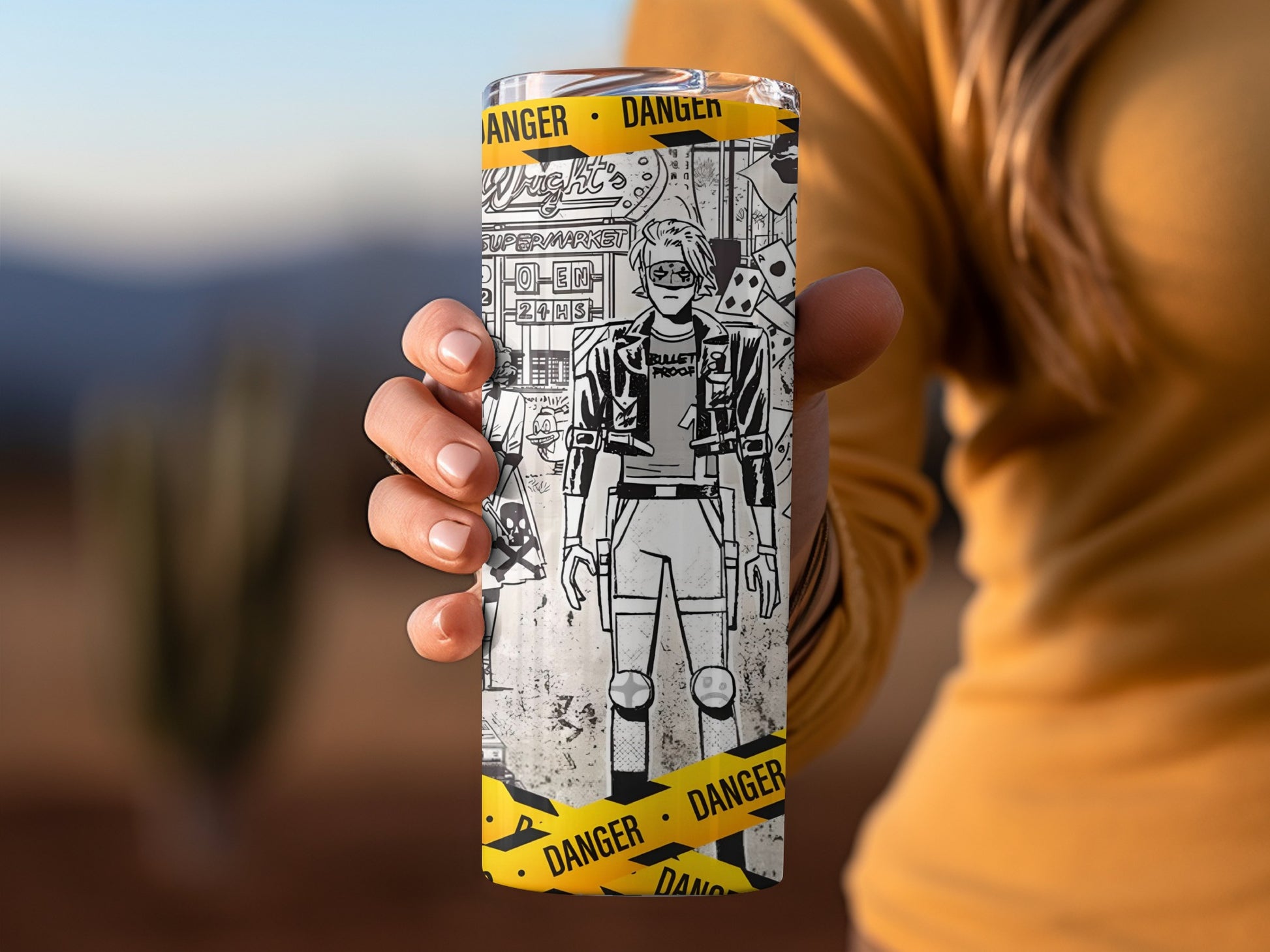 Danger Anime Character Cyberpunk Art Tumbler