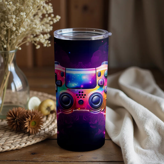 Vibrant Gaming Console Theme Insulated Tumbler