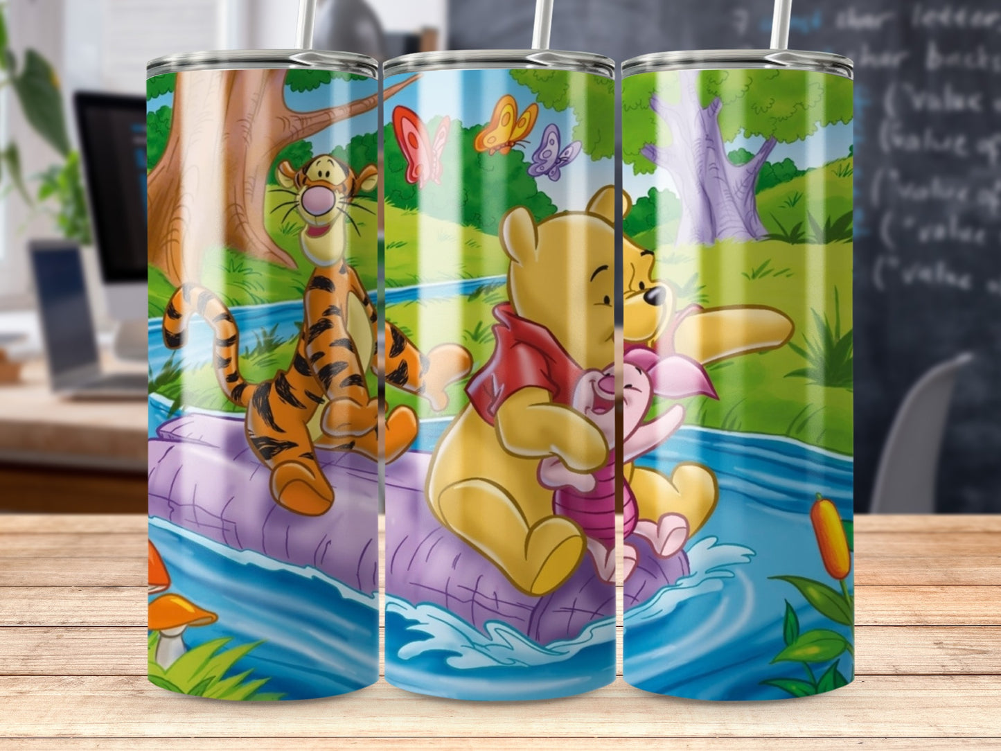 Cute Cartoon Adventure Scene Tumbler for Kids