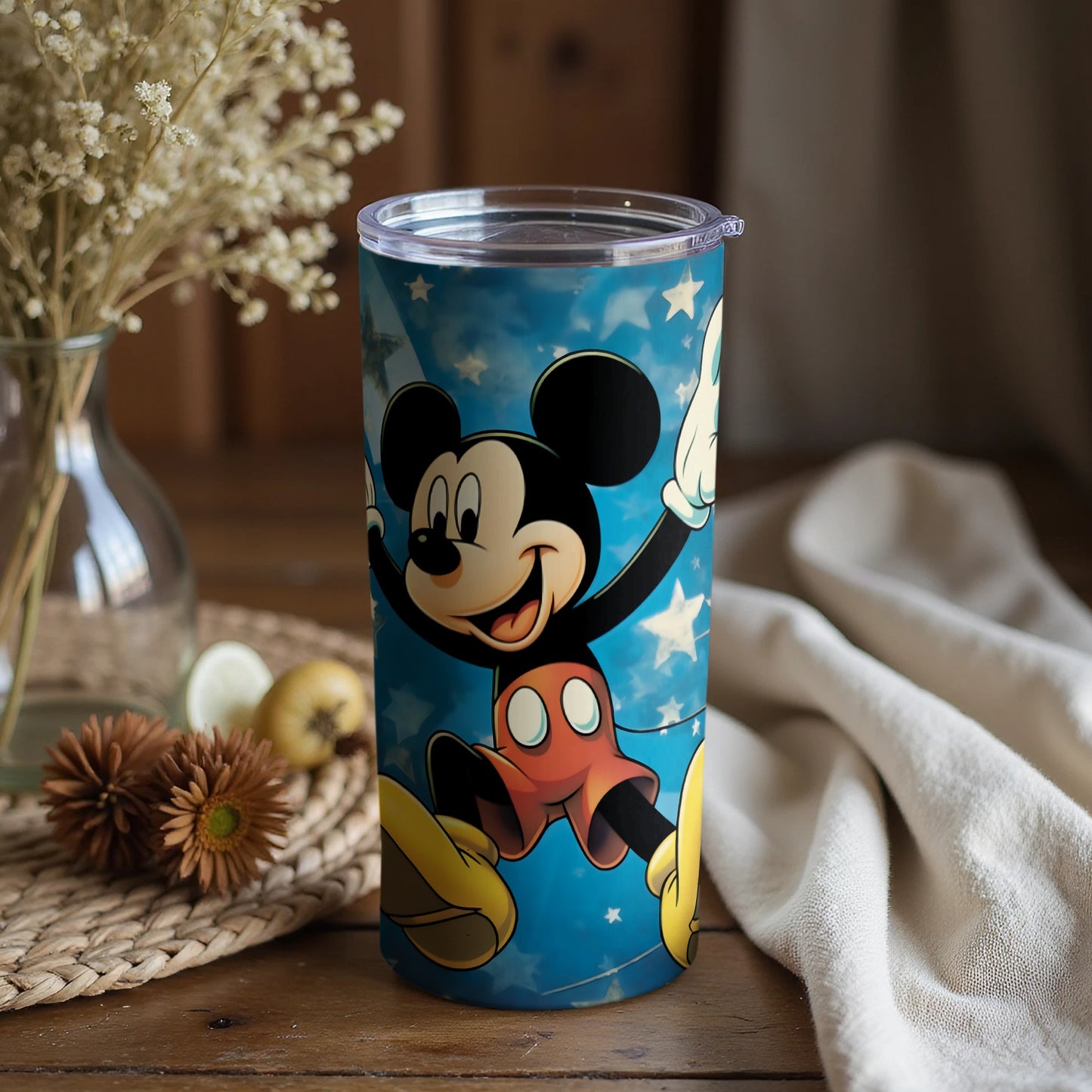 Animated Character Tumbler with Starry Design
