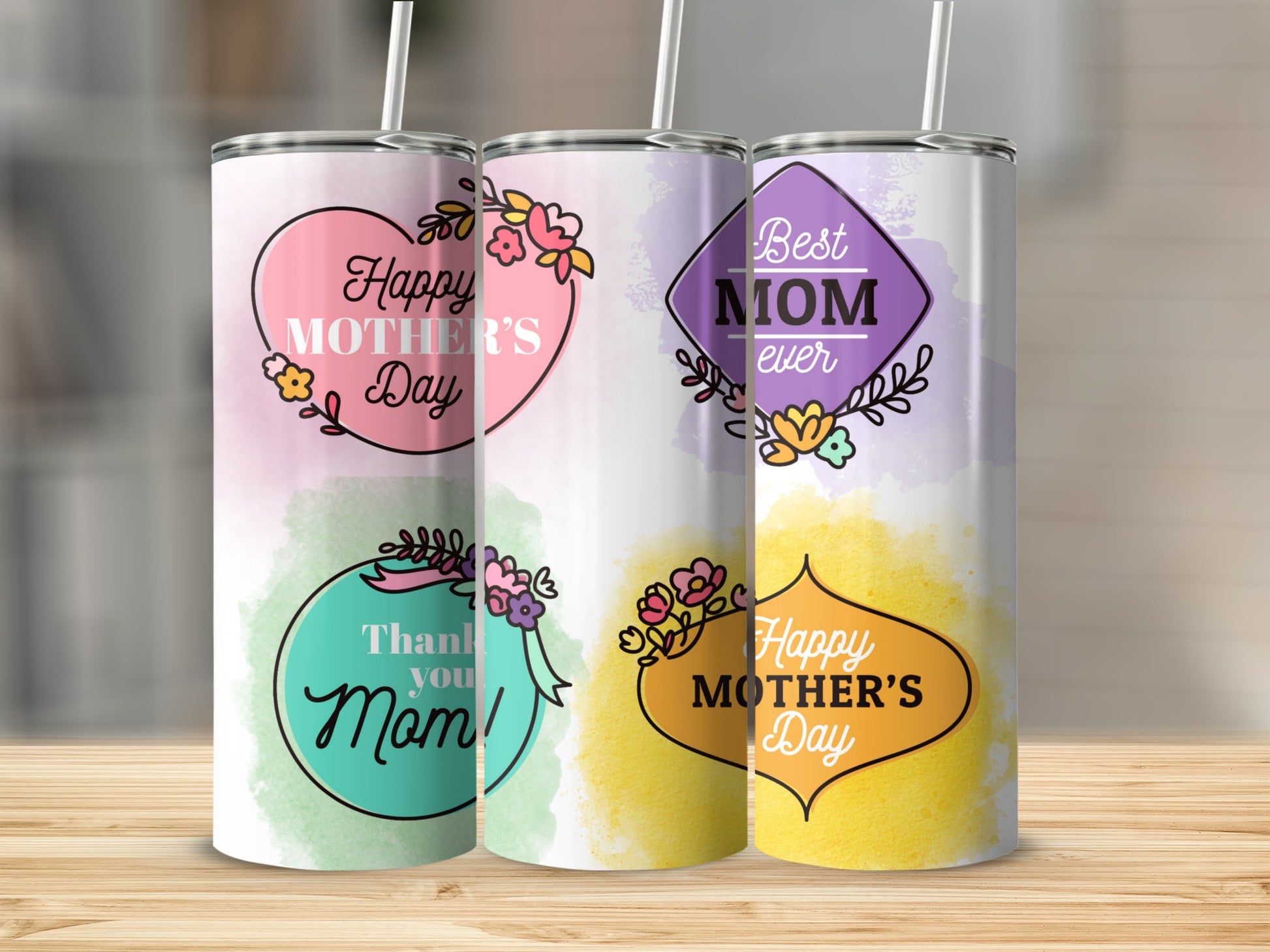 Happy Mother's Day Best Mom Ever Tumbler Cup