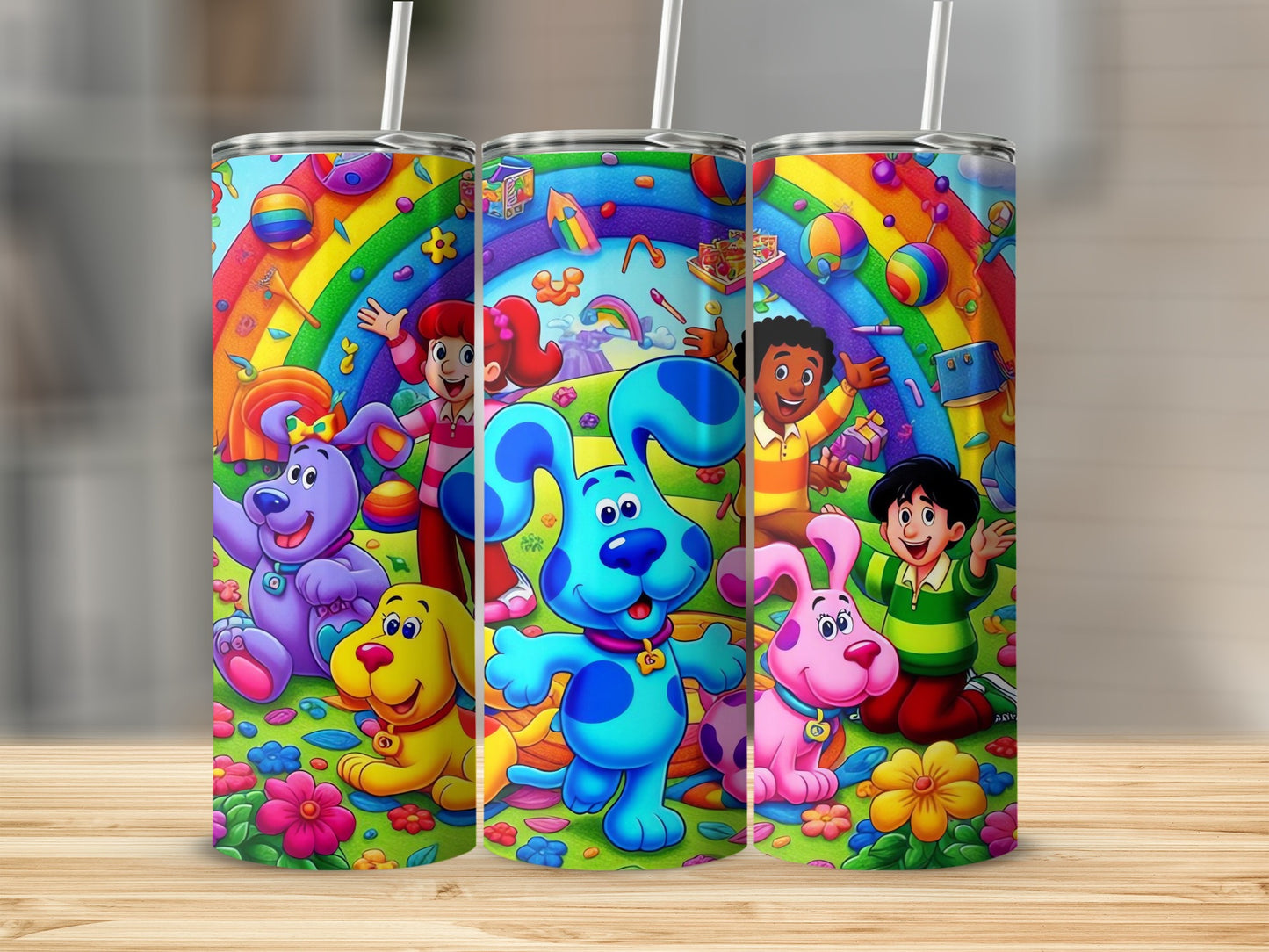 Vibrant Childrens Cartoon Characters Tumbler