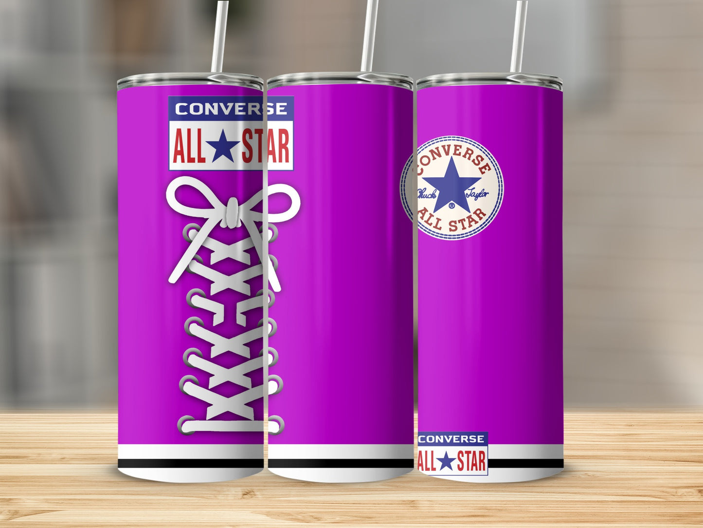 Purple Converse All Star Lacing Design Tumbler product type
