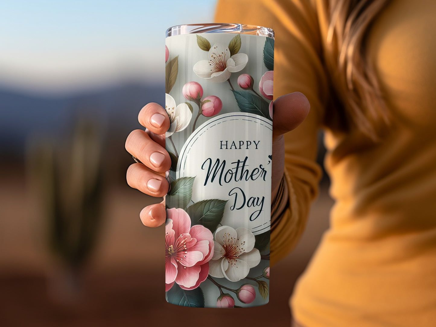 Happy Mother's Day Floral Design Tumbler Mug