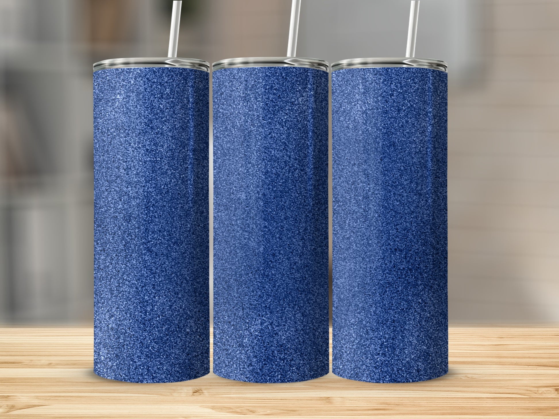 Sparkling Blue Tall Insulated Beverage Container